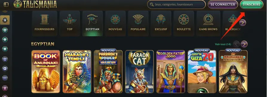 Étapes pour créer puis utiliser un compte joueur Talismania