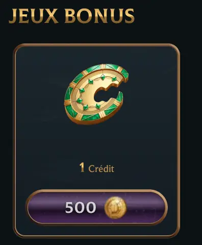 Récompenses du Bonus Crab