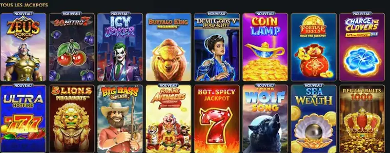 Fonctions spéciales, jackpots et tours gratuits intégrés aux slots