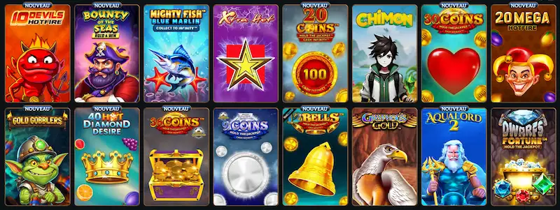 Jackpots Progressifs disponibles