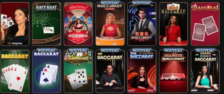 Principes du baccarat et choix de mises disponibles