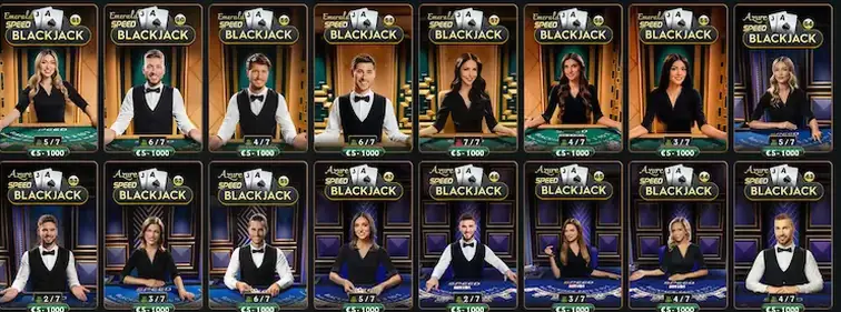 Étapes d’une partie avec croupier retransmise en direct